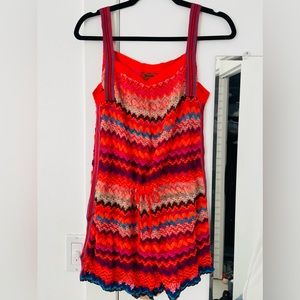 Missoni orange red blue romper size Medium